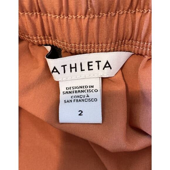 Athleta Athletic Drawstring Skirt Size 2 Women’s Coral - Picture 3 of 7